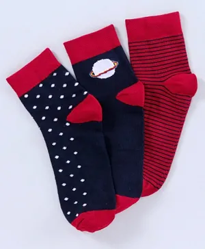Pine Kids Anti Microbial Wash Socks Stripes Pair of 3 - Multicolor