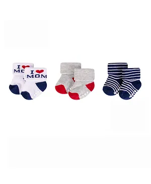 Hudson Childrenswear 3 Pack Anti Slip Socks - Multicolor