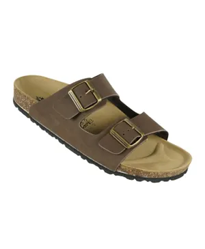 Biochic Double Strap Slip On Sandals 012 370 1800ST - Brown