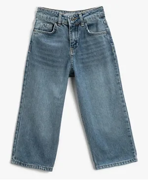 OVS Washed Denim Culotte Jeans - Blue