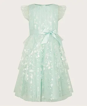 Monsoon Children Bow Detail Dress - Mint Green