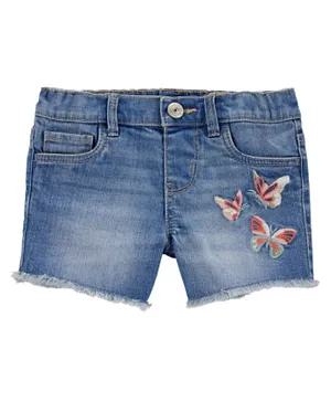 OshKosh B'Gosh Butterfly Stretch Denim Shorts - Blue