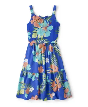 ذا تشيلدرنز بليس فستان بطبعة زهور - أزرق