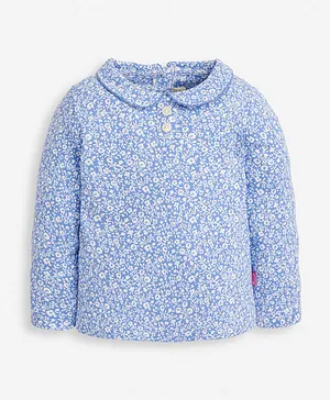 JoJo Maman Bebe Ditsy Floral Peter Pan Top - Blue
