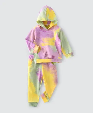 Lamar Kids Tie Dye Hoodie with Joggers Set - Multicolor