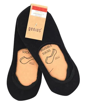 Genius Kids 2 Pack Footies Socks - Black