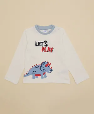 R&B Kids Dinosaur Graphic T-Shirt - White