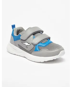Kangaroos Velcro Closure Panelled Walking Shoes - Grey