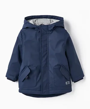 Zippy ZY Patch Padded Parka Jacket - Dark Blue
