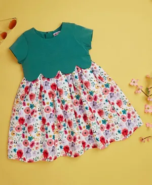 Smart Baby Floral Printed Dress - Multicolor