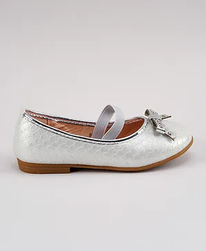 Hush Puppies Kendall Mary Jane Ballerinas - Silver