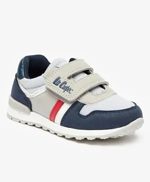 Lee Cooper Logo Detail Sneakers With Velcro Closure  - Navy
