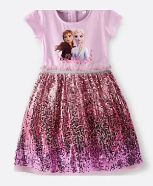 Plushbabies Elsa & Anna Party Dress - Pinkish Purple Dazzler