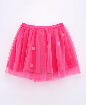 Minoti Net Skirt With Sequin Detail - Pink