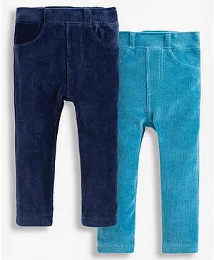 Jojo Maman Bebe 2-Pack Jersey Cord Jeggings - Duck Egg