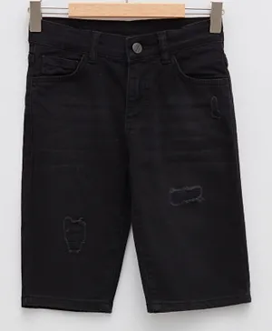 LC Waikiki Cotton Jean Shorts - Black