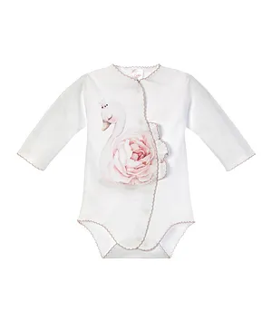 Sofija Malwinka Swan Print Bodysuit - White