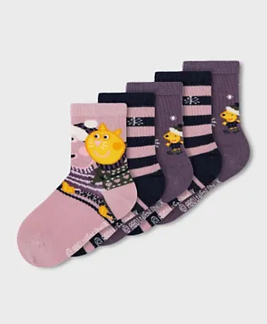 Name It 5 Pack Peppa Pig Christmas Socks - Multicolor