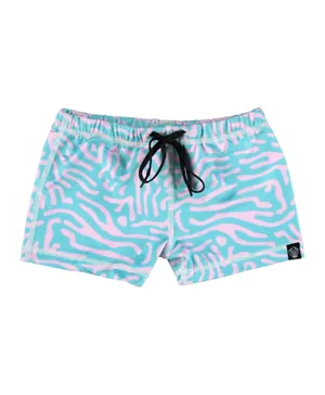 Beach & Bandits Crazy Coral Swim Shorts - Blue