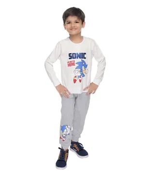 Sonic Sweatshirt With Joggers Set - Off White