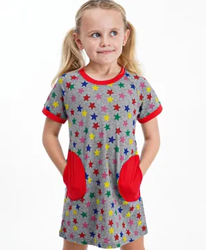 Kookie Kids  Kids Short Sleeves Frock - Multicolor