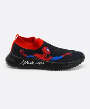 UrbanHaul Marvel Spiderman Slip On Sneakers - Black