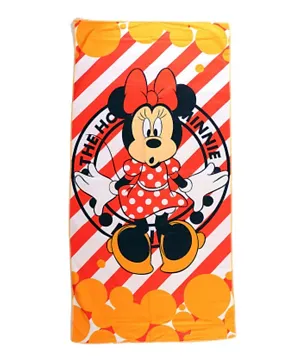 Disney Minnie Microfibre  Kids Beach Bath Towel - Red
