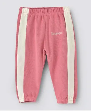 Babyqlo Full Length Lounge Pant White Stripe - Pink