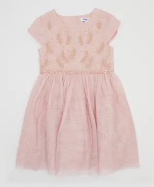 R&B Kids Embellished Tulle Dress - Pink