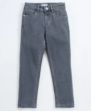 Pine Kids Full Length Enzyme Softner Wash Denim Jeans - Grey