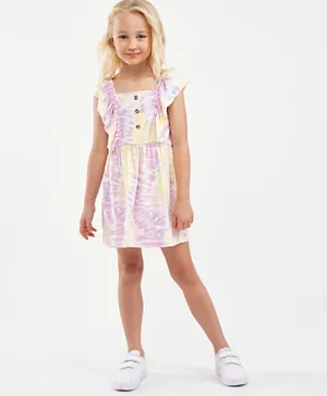 Kookie Kids Short Sleeves One Piece Dress - Purple