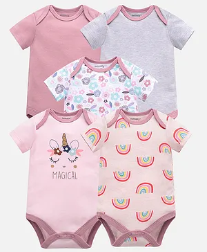 Kookie Kids Pack of 5 Bodysuit - Multicolor