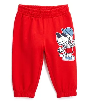 Original Marines Dog Graphic Trousers - Red
