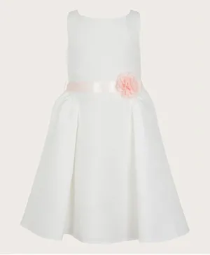 Monsoon Children Holly Duchess Twill Bridesmaids Dress - White