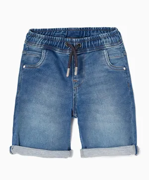 Zippy Sporty Denim Shorts - Blue