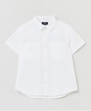 OVS Half Sleeves Shirt - Brilliant White