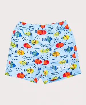Coega Sunwear Bubble Fish Printed Swim Shorts - Blue