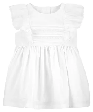 OshKosh B'Gosh Pintuck Lace Dress - White