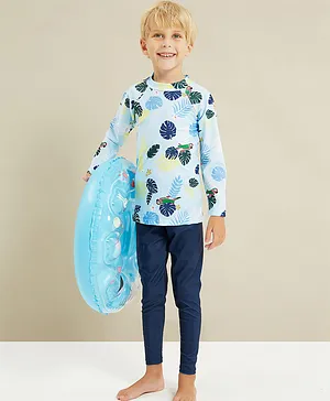 Kookie Kids Full Sleeves Two Piece Swimsuit - Blue