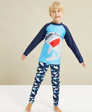 Kookie Kids Shark Two Piece Swimsuit - Blue