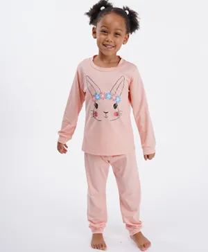 Kookie Kids Full Sleeves Night Suit -  Pink