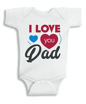 Twinkle Hands I love you DAD Onesie - White