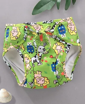 Kookie Kids All-Over Print Swimming Panty - Green