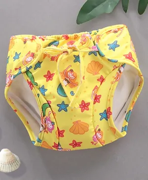 Kookie Kids All-Over Print Swimming Panty - Yellow