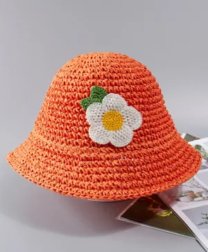 Babyhug Floral Hat Orange - Circumference 52 cm