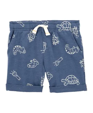 Carter's Turtle PullOn French Terry Shorts - Navy