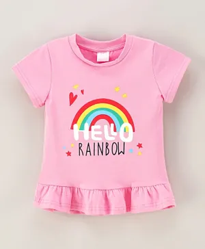Kookie Kids Hello Rainbow T-Shirt - Pink