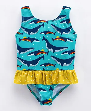 SAPS V Cut Swimsuit - Green