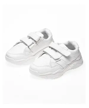 Babyqlo Mesh Style School Shoes - White