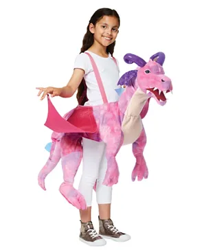 Party Centre/Travis Ride On Dragon Costume - Pink